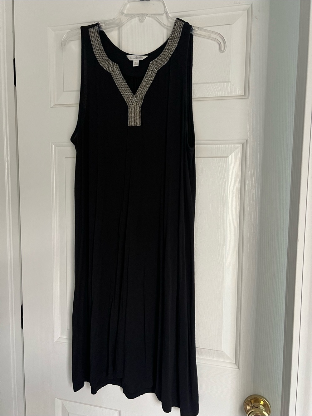 Charming Charlie Black Embellished Maxi Dress Size Large Sleeveless